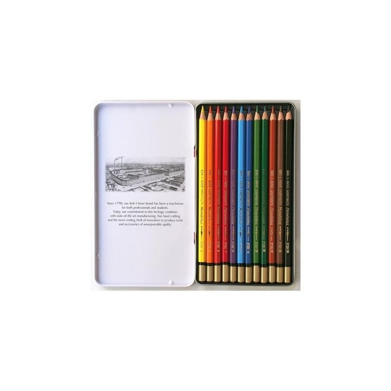  Fine art shop - Watercolour pencils Metal box Mondeluz 12 p. | totenart.com