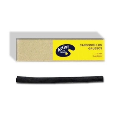 Charcoals thick, 7-9 mm, box 3 units.