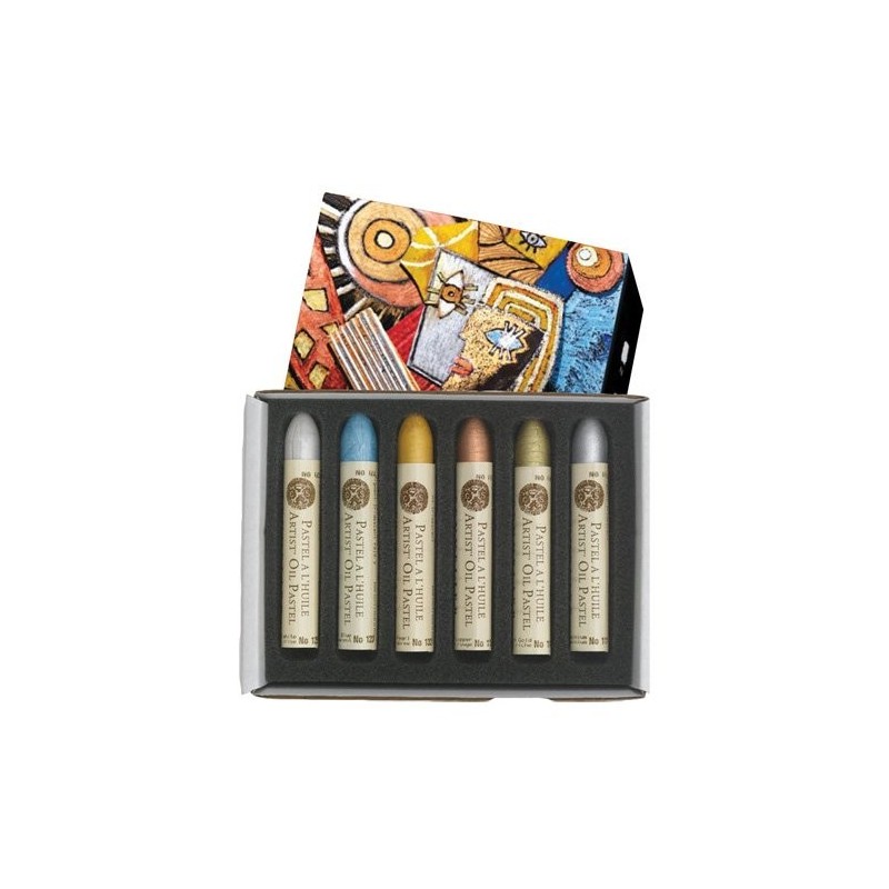  Fine art shop - Box Iridiscent Oil Pastel Sennelier 6 units. | totenart.com