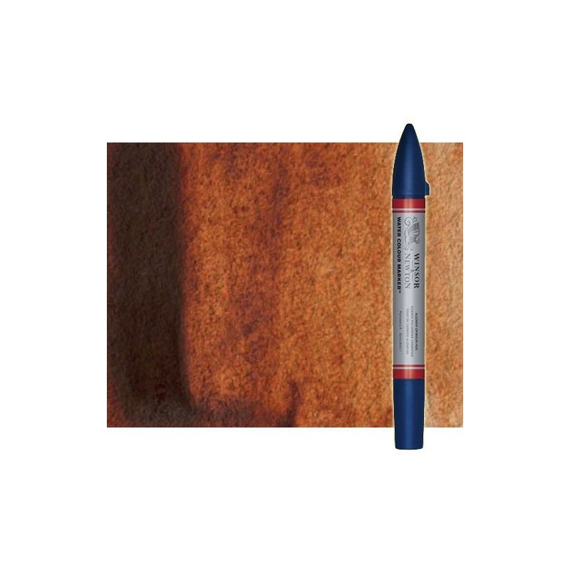 Fine art shop - Watercolor Marker burnt sienna Winsor & Newton doble brush point | totenart.com
