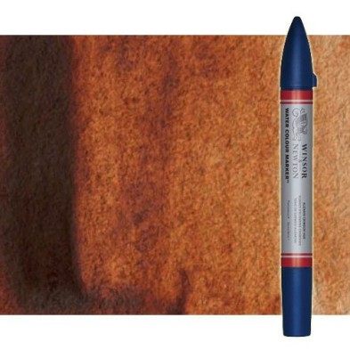 Fine art shop - Watercolor Marker burnt sienna Winsor & Newton doble brush point | totenart.com