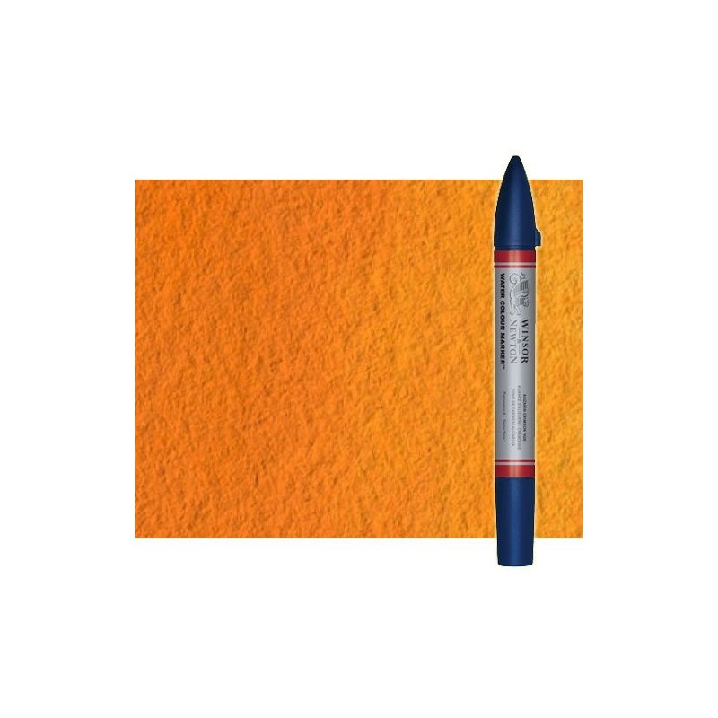 Fine art shop - Watercolor Marker cadmium orange hue Winsor & Newton doble brush point | totenart.com