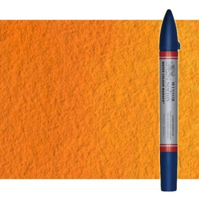 Fine art shop - Watercolor Marker cadmium orange hue Winsor & Newton doble brush point | totenart.com