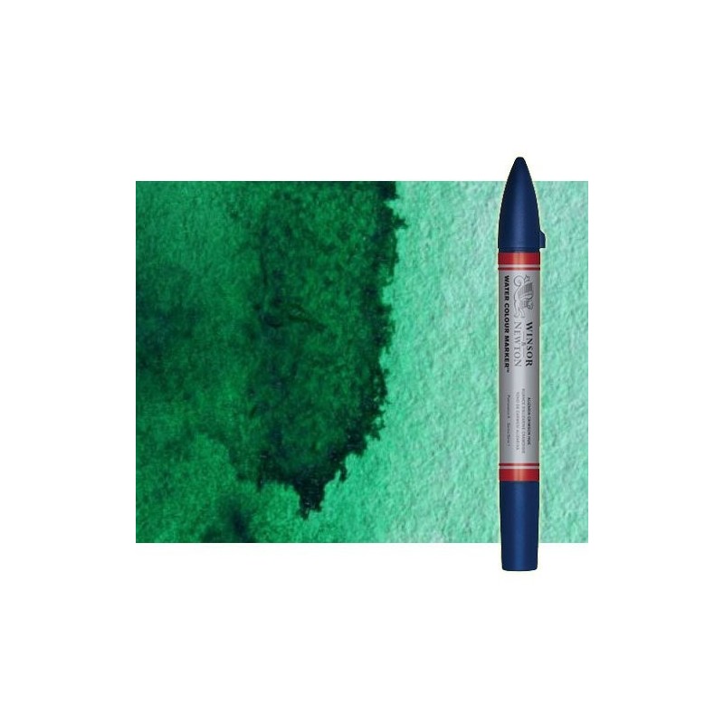 Fine art shop - Watercolor Marker ftalo green yellowish Winsor & Newton doble brush point | totenart.com