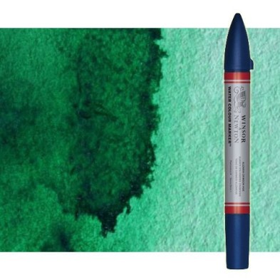 Fine art shop - Watercolor Marker ftalo green yellowish Winsor & Newton doble brush point | totenart.com