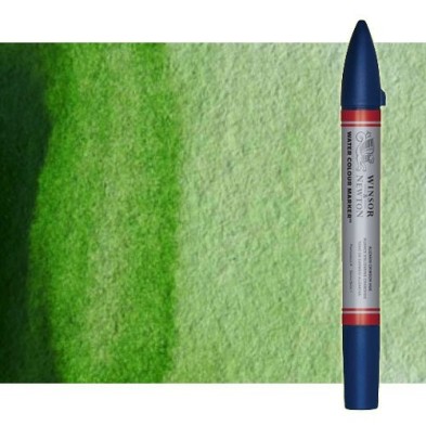 Fine art shop - Watercolor Marker sap green Winsor & Newton doble brush point | totenart.com
