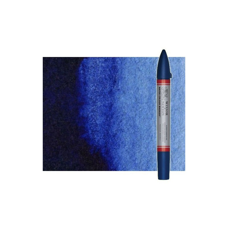 Fine art shop - Watercolor Marker prussian blue hue Winsor & Newton doble brush point | totenart.com