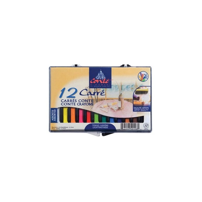 Fine art shop - Box Carres Conte 12 assorted sketchig crayons | totenart.com