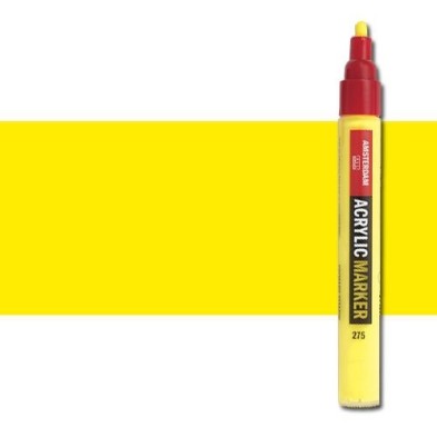 Fine art shop - Acrylic Marker Amsterdam color primary yellow 275 (4 mm.) | totenart.com