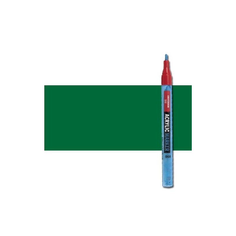 Fine art shop - Acrylic Marker Amsterdam color Permanent Dark Green 619 (2 mm.) | totenart.com