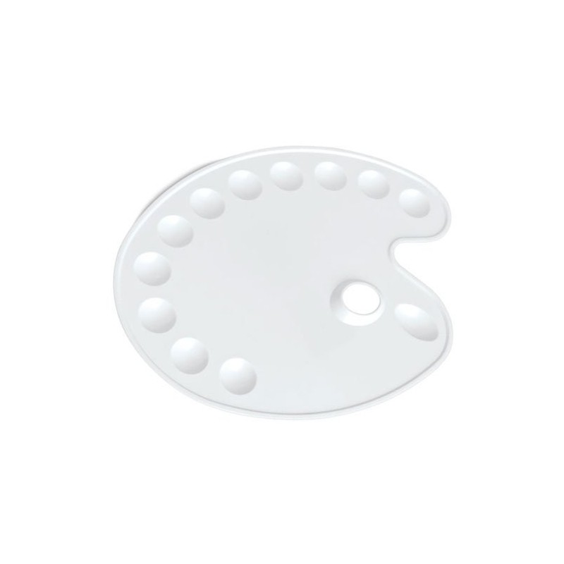  Fine art shop - Oval plastic 12 palette Talens, 36x27 cm. | totenart.com