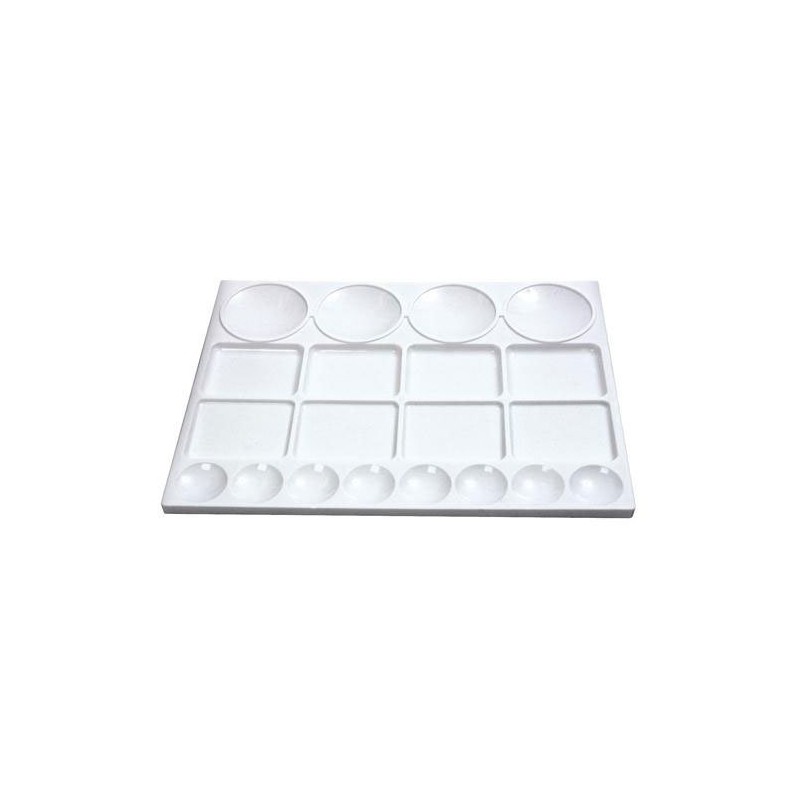  Fine art shop - Rectangular Plastic Palette with 20 holes, 25x33 cm. | totenart.com