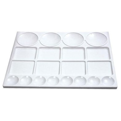  Fine art shop - Rectangular Plastic Palette with 20 holes, 25x33 cm. | totenart.com
