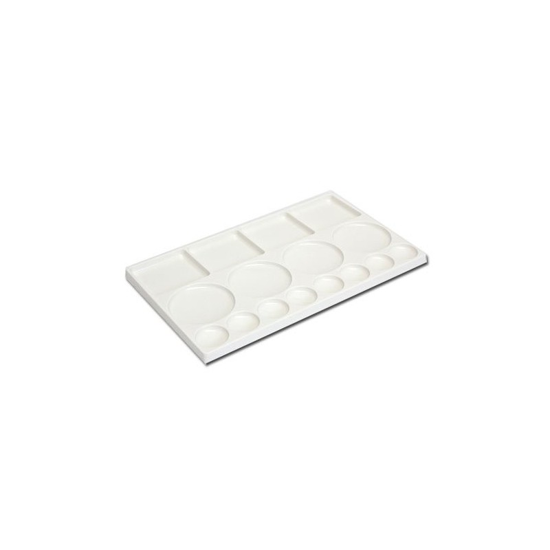  Fine art shop - Rectangular Plastic Palette Talens with 16 holes, 16x30 cm. | totenart.com