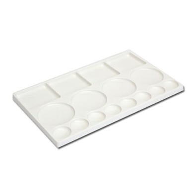  Fine art shop - Rectangular Plastic Palette Talens with 16 holes, 16x30 cm. | totenart.com