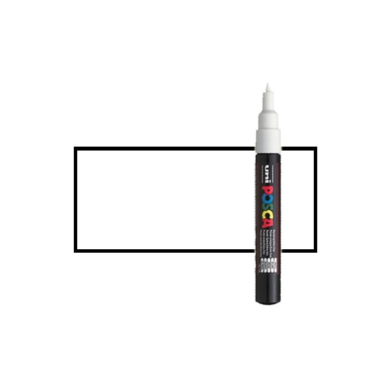 Fine art shop - White (N. 1) Posca marker PC1M, round tip (0.7 mm.) | totenart.com