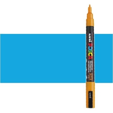Fine art shop - Light blue (N. 8) Posca marker PC3M, round tip (0.9-1.3 mm.) | totenart.com