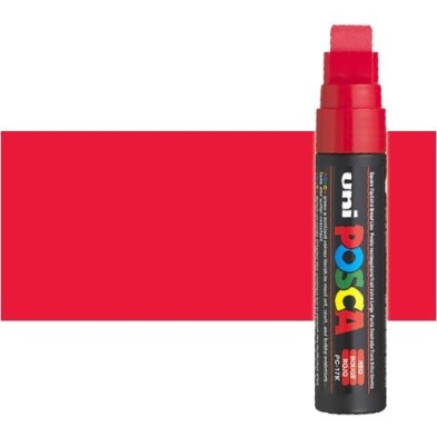Fine art shop - Red (N. 15) Posca marker PC17K, square tip (15 mm.)\n | totenart.com