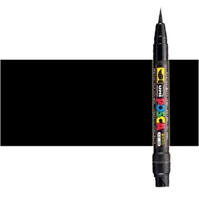 Fine art shop - Black (N. 24) Posca marker PCF35, brush tip | totenart.com