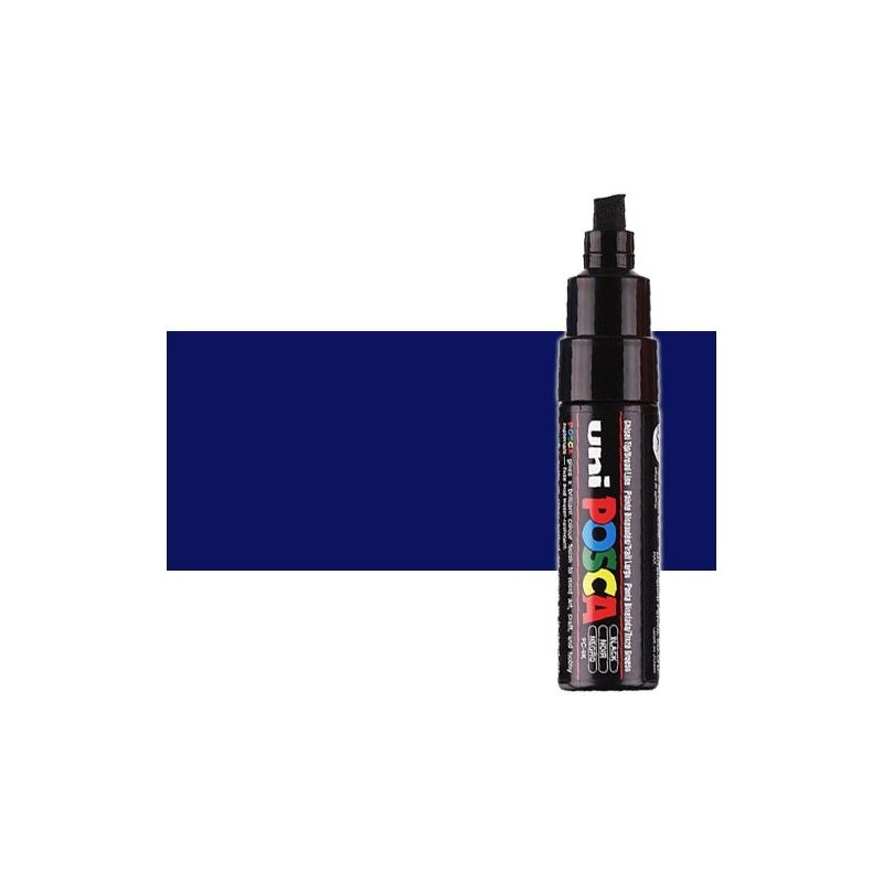 Fine art shop - Blue (N. 33) Posca marker PC8K, beveled tip (8 mm.) | totenart.com