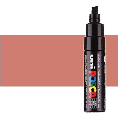 Fine art shop - Metallic red (N. M15) Posca marker PC8K, beveled tip (8 mm.) | totenart.com