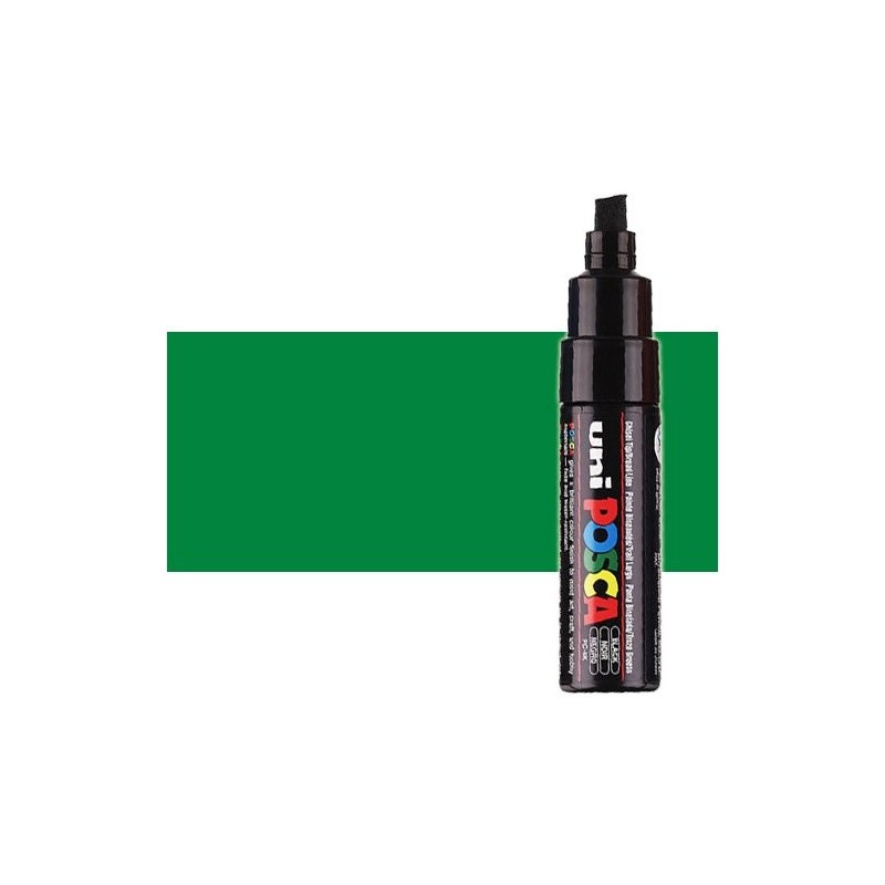Fine art shop - Green (N. 6) Posca marker PC8K, beveled tip (8 mm.) | totenart.com
