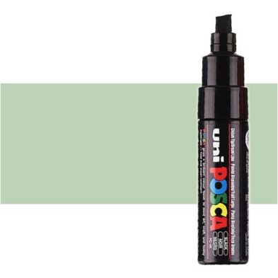 Fine art shop - Light green (N. 5) Posca marker PC8K, beveled tip (8 mm.) | totenart.com