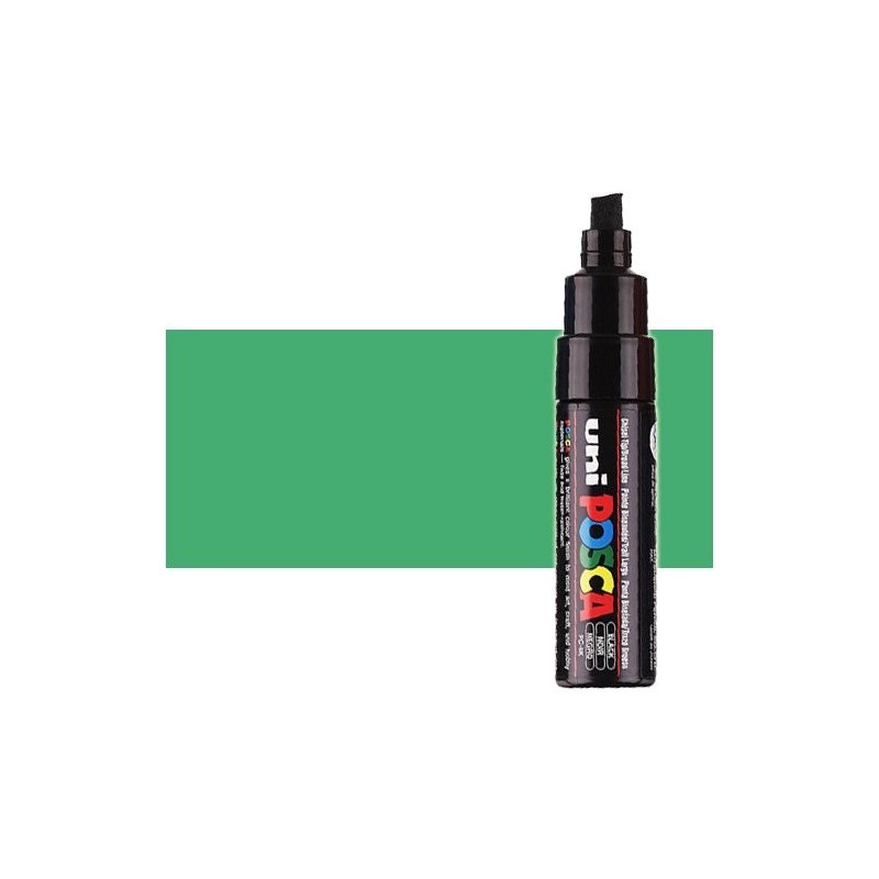 Fine art shop - Metallic green (N. M6) Posca marker PC8K, beveled tip (8 mm.) | totenart.com