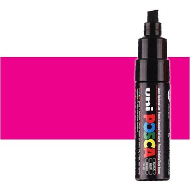 Fine art shop - Pink (N. 13) Posca marker PC8K, beveled tip (8 mm.) | totenart.com
