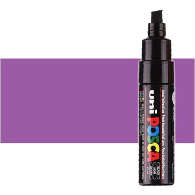 Fine art shop - Violet (N. 12) Posca marker PC8K, beveled tip (8 mm.) | totenart.com