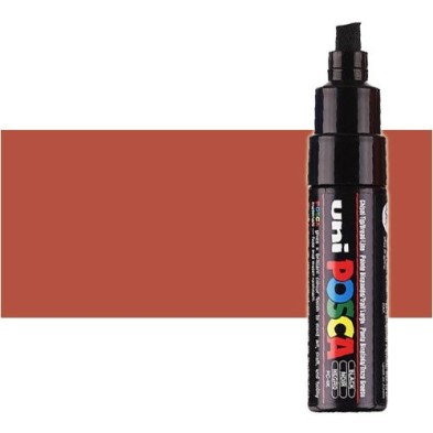 Fine art shop - Brown (N. 21) Posca marker PC8K, beveled tip (8 mm.) | totenart.com