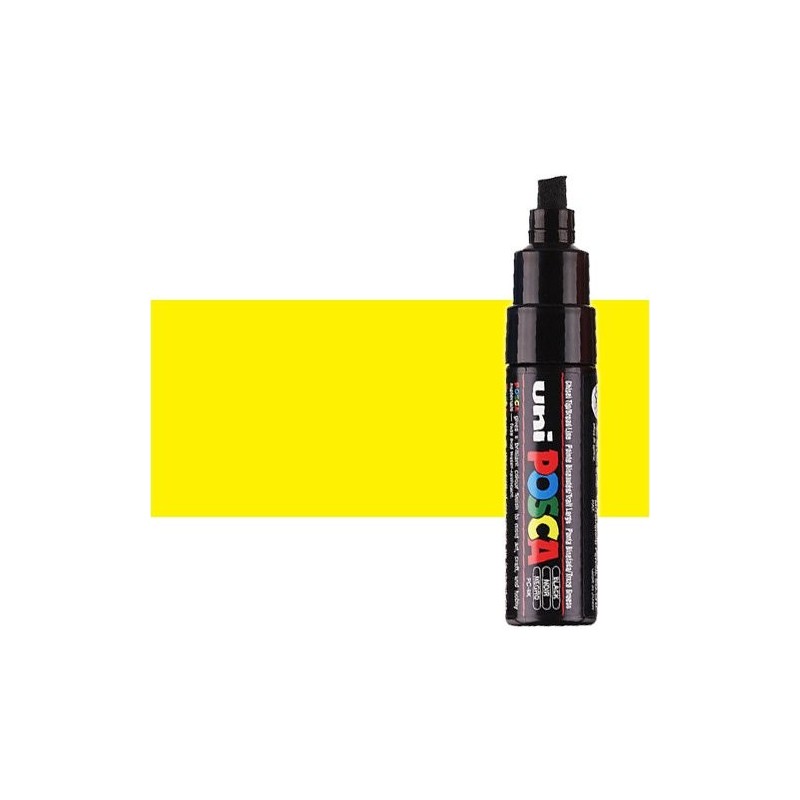 Fine art shop - Yellow (N. 2) Posca marker PC8K, beveled tip (8 mm.) | totenart.com