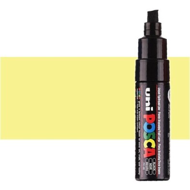 Fine art shop - Straw Yellow (N. 73) Posca marker PC8K, beveled tip (8 mm.) | totenart.com