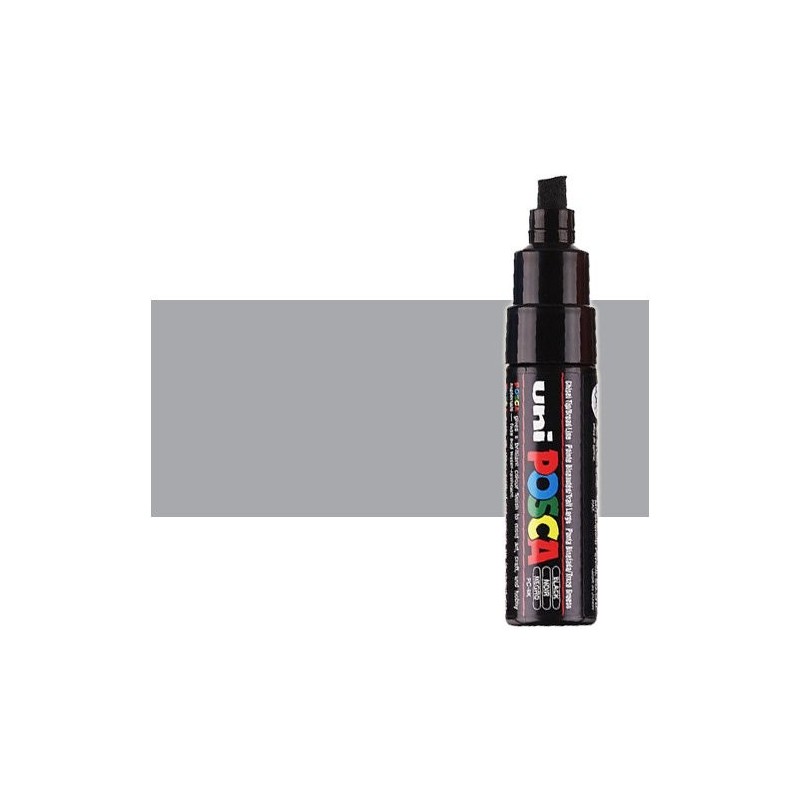 Fine art shop - Silver (N. 26) Posca marker PC8K, beveled tip (8 mm.) | totenart.com