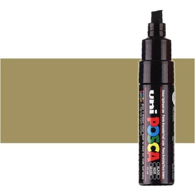 Fine art shop - Gold (N. 25) Posca marker PC8K, beveled tip (8 mm.) | totenart.com