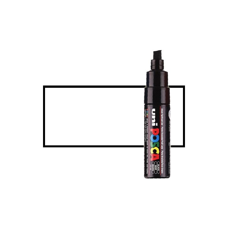 Fine art shop - White (N. 1) Posca marker PC8K, beveled tip (8 mm.) | totenart.com