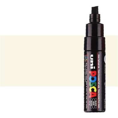 Fine art shop - Ivory (N. 46) Posca marker PC8K, beveled tip (8 mm.) | totenart.com