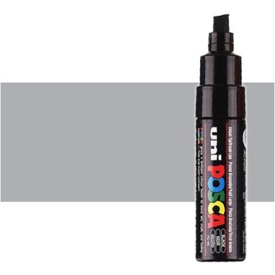 Fine art shop - Gray (N. 37) Posca marker PC8K, beveled tip (8 mm.) | totenart.com