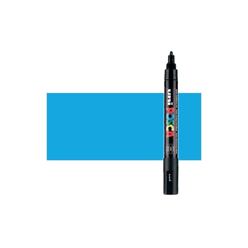 Fine art shop - Light blue (N. 8) Posca marker PC5M, round tip (1.8-2.5 mm.) | totenart.com