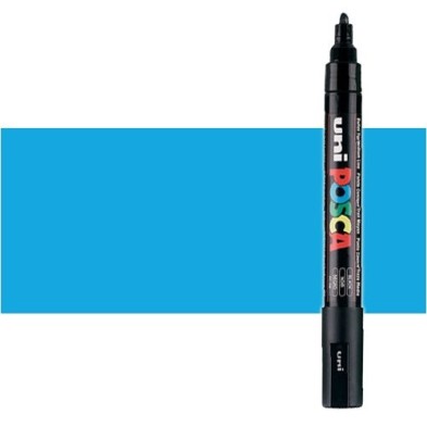 Fine art shop - Light blue (N. 8) Posca marker PC5M, round tip (1.8-2.5 mm.) | totenart.com