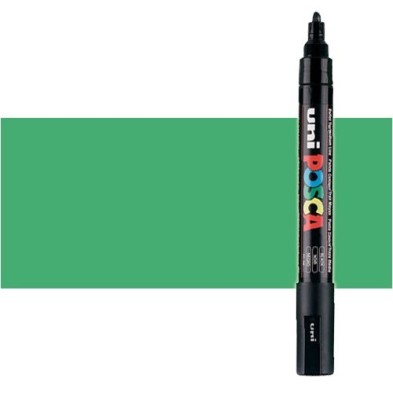 Fine art shop - Metallic green (N. M6) Posca marker PC5M, round tip (1.8-2.5 mm.) | totenart.com