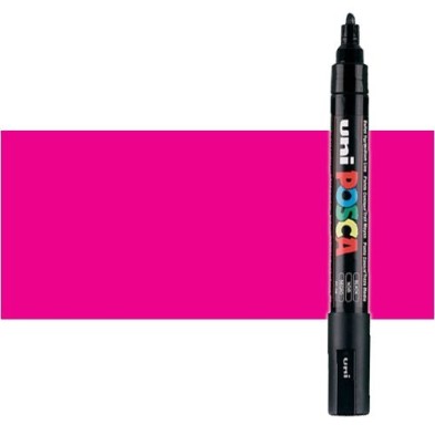 Fine art shop - Pink (N. 13) Posca marker PC5M, round tip (1.8-2.5 mm.) | totenart.com