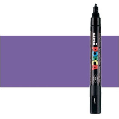 Fine art shop - Metallic violet (N. M12) Posca marker PC5M, round tip (1.8-2.5 mm.) | totenart.com