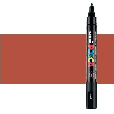 Fine art shop - Brown (N. 21) Posca marker PC5M, round tip (1.8-2.5 mm.) | totenart.com