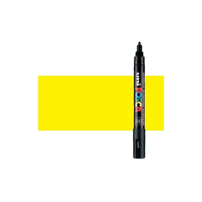 Fine art shop - Yellow (N. 2) Posca marker PC5M, round tip (1.8-2.5 mm.) | totenart.com