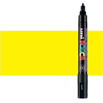 Fine art shop - Yellow (N. 2) Posca marker PC5M, round tip (1.8-2.5 mm.) | totenart.com