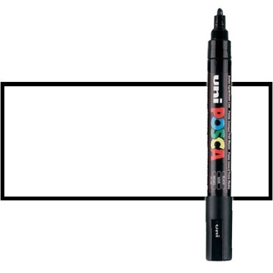 Fine art shop - White (N. 1) Posca marker PC5M, round tip (1.8-2.5 mm.) | totenart.com