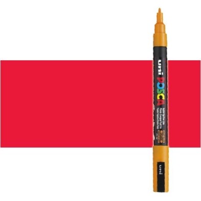 Fine art shop - Red (N. 15) Posca marker PC3M, round tip (0.9-1.3 mm.) | totenart.com