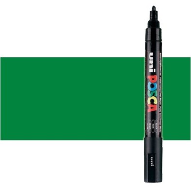 Fine art shop - Green (N. 6) Posca marker PC5M, round tip (1.8-2.5 mm.) | totenart.com