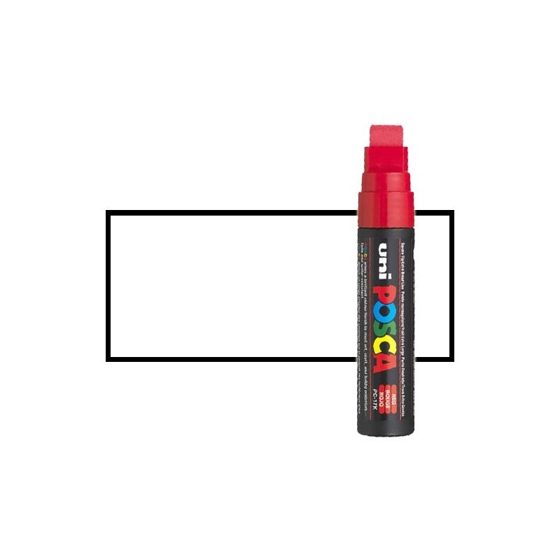 Fine art shop - White (N. 1) Posca marker PC17K, square tip (15 mm.)\n | totenart.com